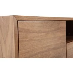 MILIBOO Meuble TV Vintage 160 Cm Noyer MANNY - Noyer / Noir -France MILIBOO Soldes 2022 13151380 4