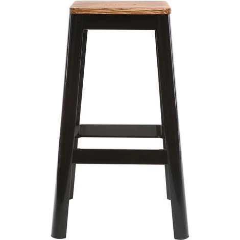 MILIBOO Tabouret De Bar Design Bois 75 Cm NICK - Noir - Noir 3 MILIBOO Tabouret De Bar Design Bois 75 Cm NICK - Noir - Noir