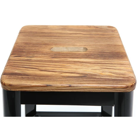 MILIBOO Tabouret De Bar Design Bois 75 Cm NICK - Noir - Noir 5 MILIBOO Tabouret De Bar Design Bois 75 Cm NICK - Noir - Noir – Image 3