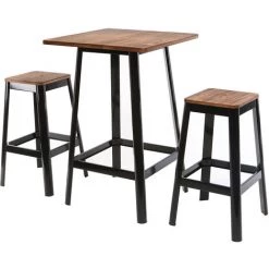 MILIBOO Table De Bar Design JONES - Noir - Noir -France MILIBOO Soldes 2022 13151392 4