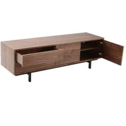 MILIBOO Meuble TV Vintage Fermé Noyer L160 MANNY - Noyer / Noir 9 MILIBOO Meuble TV Vintage Fermé Noyer L160 MANNY - Noyer / Noir -France MILIBOO Soldes 2022 13151399 3