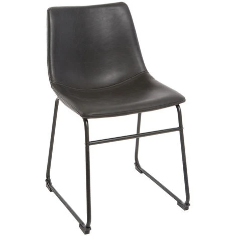 MILIBOO Chaise Vintage Métal NEW ROCK - Noir - Noir 4 MILIBOO Chaise Vintage Métal NEW ROCK - Noir - Noir – Image 2