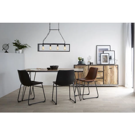 MILIBOO Chaise Vintage Métal NEW ROCK - Noir - Noir 7 MILIBOO Chaise Vintage Métal NEW ROCK - Noir - Noir – Image 5