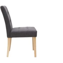 MILIBOO Chaises Design Capitonnées Tissu Pieds Bois (lot De 2) ESTER - Gris Foncé - Gris Foncé -France MILIBOO Soldes 2022 13151433 4