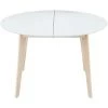MILIBOO Table à Manger Design Ronde Extensible Chêne L120-150 Cm LEENA - Blanc - Blanc -France MILIBOO Soldes 2022 13151444 1