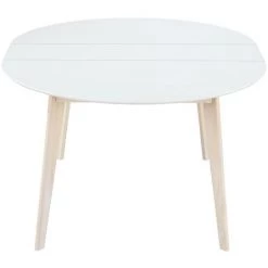 MILIBOO Table à Manger Design Ronde Extensible Chêne L120-150 Cm LEENA - Blanc - Blanc -France MILIBOO Soldes 2022 13151444 4
