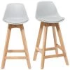 MILIBOO Tabourets De Bar Scandinaves Bois 65 Cm (lot De 2) MINI PAULINE - Gris Clair - Gris Clair -France MILIBOO Soldes 2022 13151447 1
