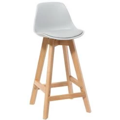MILIBOO Tabourets De Bar Scandinaves Bois 65 Cm (lot De 2) MINI PAULINE - Gris Clair - Gris Clair -France MILIBOO Soldes 2022 13151447 3