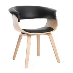 MILIBOO Fauteuil Scandinave Bois OKTAV - Bois Clair / Noir - Bois Clair / Noir -France MILIBOO Soldes 2022 13151463 2