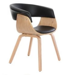 MILIBOO Fauteuil Scandinave Bois OKTAV - Bois Clair / Noir - Bois Clair / Noir -France MILIBOO Soldes 2022 13151463 3