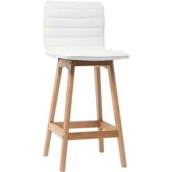 MILIBOO Tabouret De Bar Design Bois 65 Cm (lot De 2) EMMA - Blanc - Blanc -France MILIBOO Soldes 2022 13151474 3