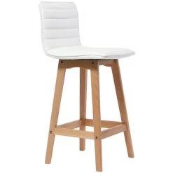 MILIBOO Tabouret De Bar Design Bois 65 Cm (lot De 2) EMMA - Blanc - Blanc -France MILIBOO Soldes 2022 13151474 4