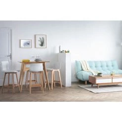 MILIBOO Tabouret De Bar Design Bois 65 Cm (lot De 2) EMMA - Blanc - Blanc -France MILIBOO Soldes 2022 13151474 5