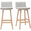 MILIBOO Tabouret De Bar Bois 65 Cm (lot De 2) JOAN - Gris Perle - Gris Perle -France MILIBOO Soldes 2022 13151475 1