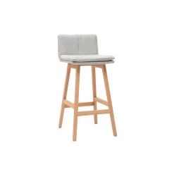 MILIBOO Tabouret De Bar Bois 65 Cm (lot De 2) JOAN - Gris Perle - Gris Perle -France MILIBOO Soldes 2022 13151475 3