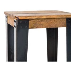 MILIBOO Tabouret De Bar Industriel Acier Et Manguier Massif H75 Cm MADISON - Bois Clair / Noir -France MILIBOO Soldes 2022 13151486 3
