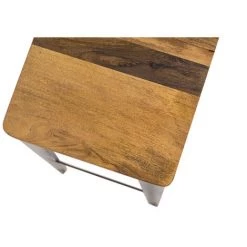 MILIBOO Tabouret De Bar Industriel Acier Et Manguier Massif H75 Cm MADISON - Bois Clair / Noir -France MILIBOO Soldes 2022 13151486 4