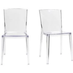 MILIBOO Chaises Design Empilables (lot De 2) ISLAND - Transparent - Transparent