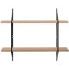 MILIBOO Etagère Murale Design Bois Et Métal BRIDGE - Bois Clair / Noir -France MILIBOO Soldes 2022 13151518 1