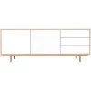 MILIBOO Buffet Scandinave Bois Et Blanc L195cm SID - Bois Clair / Blanc