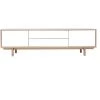 MILIBOO Meuble TV Scandinave Bois Et Blanc 180cm SID - Bois Clair / Blanc -France MILIBOO Soldes 2022 13151591 1