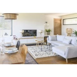 MILIBOO Meuble TV Scandinave Bois Et Blanc 180cm SID - Bois Clair / Blanc -France MILIBOO Soldes 2022 13151591 5