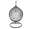MILIBOO Fauteuil Suspendu Oeuf Résine Façon Rotin MOJO - Gris - Gris -France MILIBOO Soldes 2022 13151615 1