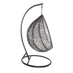 MILIBOO Fauteuil Suspendu Oeuf Résine Façon Rotin MOJO - Gris - Gris -France MILIBOO Soldes 2022 13151615 3