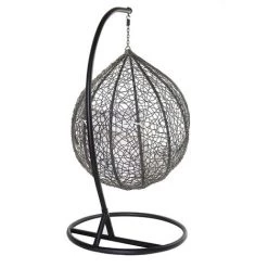 MILIBOO Fauteuil Suspendu Oeuf Résine Façon Rotin MOJO - Gris - Gris -France MILIBOO Soldes 2022 13151615 4