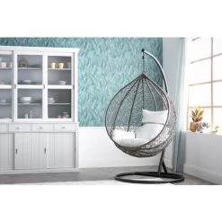 MILIBOO Fauteuil Suspendu Oeuf Résine Façon Rotin MOJO - Gris - Gris -France MILIBOO Soldes 2022 13151615 5