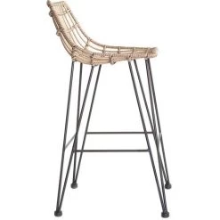 MILIBOO Tabouret De Bar En Fils De Résine Façon Rotin H69 Cm MAJA - Naturel -France MILIBOO Soldes 2022 13151628 3