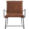 MILIBOO Fauteuil Vintage Marron Avec Structure En Métal Noir MERCY - Marron 2 MILIBOO Fauteuil Vintage Marron Avec Structure En Métal Noir MERCY - Marron -France MILIBOO Soldes 2022 13151634 1