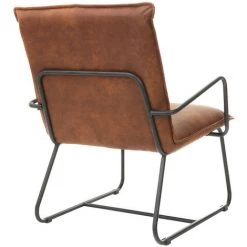 MILIBOO Fauteuil Vintage Marron Avec Structure En Métal Noir MERCY - Marron 10 MILIBOO Fauteuil Vintage Marron Avec Structure En Métal Noir MERCY - Marron -France MILIBOO Soldes 2022 13151634 4