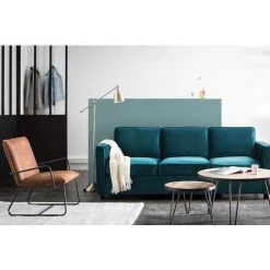 MILIBOO Fauteuil Vintage Marron Avec Structure En Métal Noir MERCY - Marron 11 MILIBOO Fauteuil Vintage Marron Avec Structure En Métal Noir MERCY - Marron -France MILIBOO Soldes 2022 13151634 5