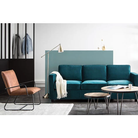 MILIBOO Fauteuil Vintage Marron Avec Structure En Métal Noir MERCY - Marron 7 MILIBOO Fauteuil Vintage Marron Avec Structure En Métal Noir MERCY - Marron – Image 5