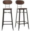 MILIBOO Tabourets De Bar En Bois Et Métal Noir H75 Cm (lot De 2) HOCKER - Noir -France MILIBOO Soldes 2022 13151682 1