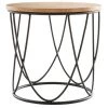 MILIBOO Table D'appoint Bois Métal L42 X H40 Cm LACE - Bois Clair / Noir - Bois Clair / Noir -France MILIBOO Soldes 2022 13151695 1