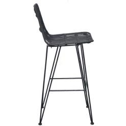 MILIBOO Tabourets De Bar En Rotin (lot De 2) MALACCA - Noir - Noir -France MILIBOO Soldes 2022 13151819 4