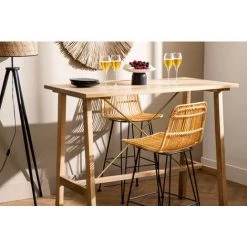 MILIBOO Tabourets De Bar En Rotin (lot De 2) MALACCA - Noir - Noir -France MILIBOO Soldes 2022 13151819 5