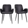 MILIBOO Fauteuils Vintage Avec Pieds Métal (lot De 2) TIKA - Noir - Noir -France MILIBOO Soldes 2022 13151851 1