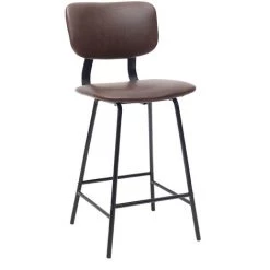MILIBOO Tabourets De Bar Vintage Avec Pieds Métal 65 Cm (lot De 2) LAB - Marron - Marron -France MILIBOO Soldes 2022 13151857 3