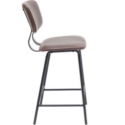 MILIBOO Tabourets De Bar Vintage Avec Pieds Métal 65 Cm (lot De 2) LAB - Marron - Marron -France MILIBOO Soldes 2022 13151857 4