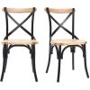 MILIBOO Chaises Industrielles En Métal Noir Et Bois (lot De 2) JAKE - Noir -France MILIBOO Soldes 2022 13151865 1