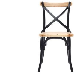 MILIBOO Chaises Industrielles En Métal Noir Et Bois (lot De 2) JAKE - Noir -France MILIBOO Soldes 2022 13151865 2