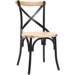 MILIBOO Chaises Industrielles En Métal Noir Et Bois (lot De 2) JAKE - Noir -France MILIBOO Soldes 2022 13151865 3
