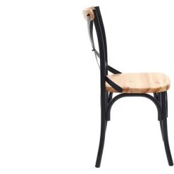 MILIBOO Chaises Industrielles En Métal Noir Et Bois (lot De 2) JAKE - Noir -France MILIBOO Soldes 2022 13151865 4