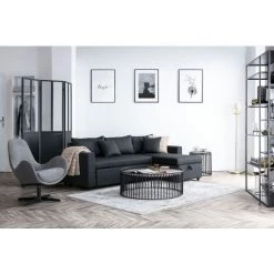 MILIBOO Verrière Atelier Industrielle En Métal Noir Et Verre 3 Vantaux RACK - Noir -France MILIBOO Soldes 2022 13151888 4