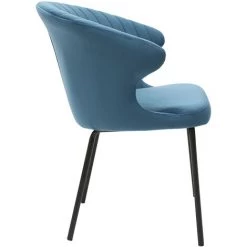 MILIBOO Chaise Design En Velours Bleu REQUIEM - Bleu Velours -France MILIBOO Soldes 2022 13151893 3