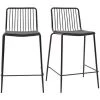 MILIBOO Tabourets De Bar Design En Métal Noir Avec Coussin 65 Cm (lot De 2) FEELING - Noir -France MILIBOO Soldes 2022 13151909 1