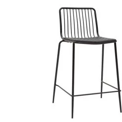 MILIBOO Tabourets De Bar Design En Métal Noir Avec Coussin 65 Cm (lot De 2) FEELING - Noir -France MILIBOO Soldes 2022 13151909 3